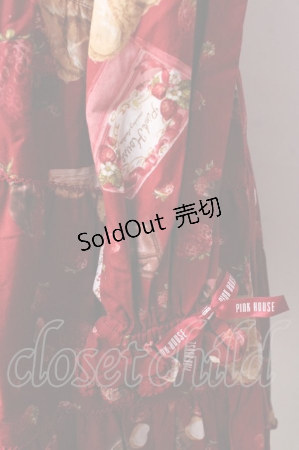 画像4: PINK HOUSE / strawberry choco bearプリントミディワンピース  赤 Y-25-09-30-004-LO-OP-AS-ZY (4)