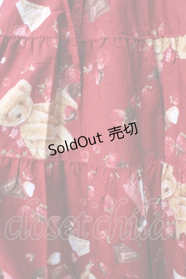 画像5: PINK HOUSE / strawberry choco bearプリントミディワンピース  赤 Y-25-09-30-004-LO-OP-AS-ZY (5)