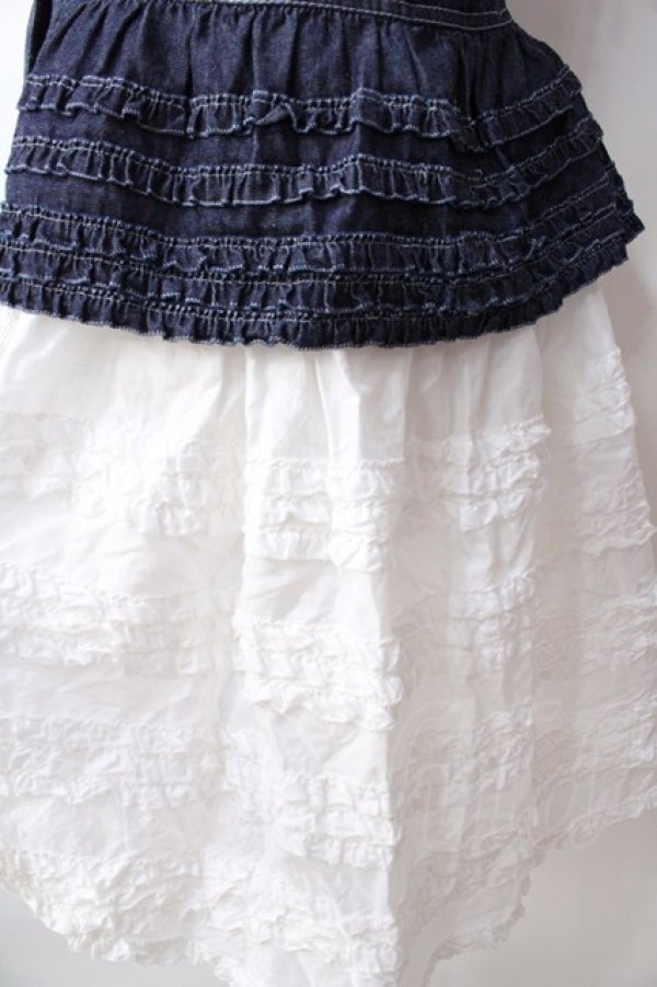 画像4: PINK HOUSE / オールドデイムｘローンフリルロングベスト  青 Y-25-09-30-012-LO-TO-AS-ZY (4)