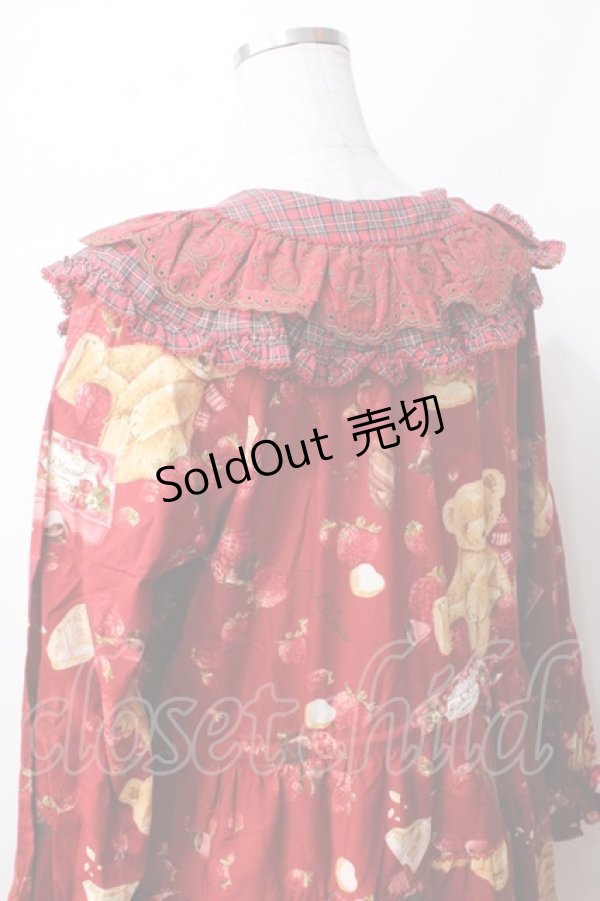 画像6: PINK HOUSE / strawberry choco bearプリントミディワンピース  赤 Y-25-09-30-004-LO-OP-AS-ZY (6)