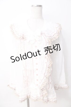 画像: PINK HOUSE / ドイリーレース使いブラウス  白 Y-25-09-30-014-LO-BL-SZ-ZY