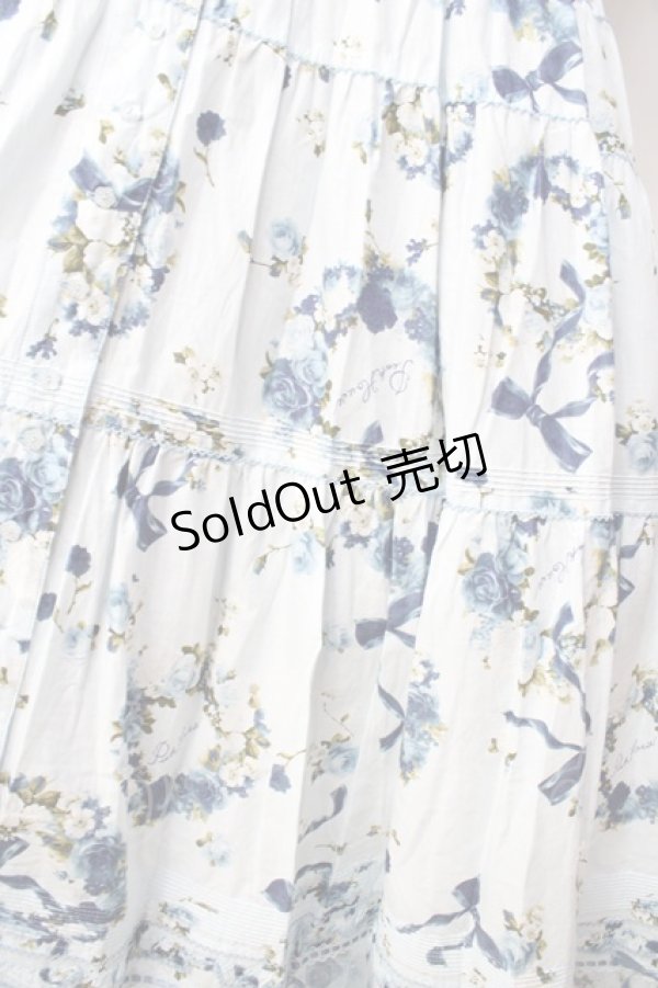 画像4: PINK HOUSE / ローズリースプリントワンピース  サックス Y-25-09-30-015-LO-OP-SZ-ZY (4)