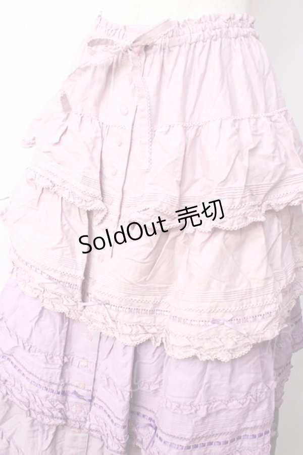 画像3: PINK HOUSE / 段々ピコフリルフリルスカート  紫 Y-25-09-30-016-LO-SK-SZ-ZY (3)