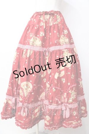 画像: PINK HOUSE / ストロベリーハットスカート  赤 Y-25-09-30-017-LO-OP-AS-ZY