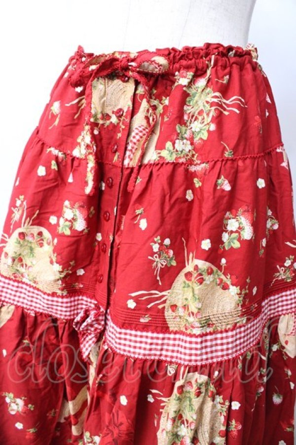 画像3: PINK HOUSE / ストロベリーハットスカート  赤 Y-25-09-30-017-LO-OP-AS-ZY (3)