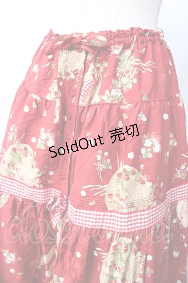 画像3: PINK HOUSE / ストロベリーハットスカート  赤 Y-25-09-30-017-LO-OP-AS-ZY (3)