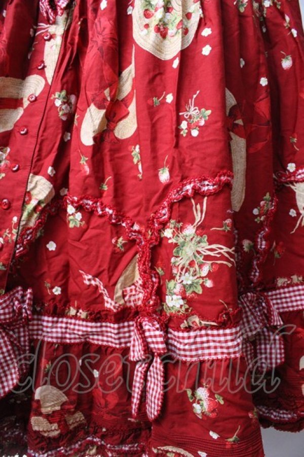 画像4: PINK HOUSE / ストロベリーハットスカート  赤 Y-25-09-30-017-LO-OP-AS-ZY (4)