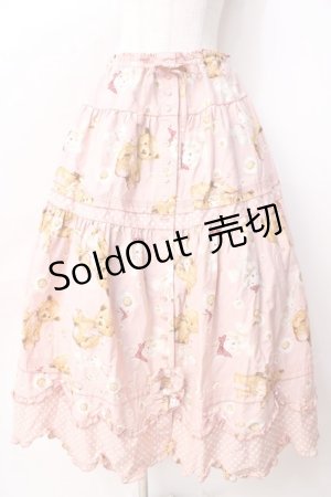 画像: PINK HOUSE / ひな菊ロンドプリントスカート  ピンク Y-25-09-30-018-LO-SK-SZ-ZY