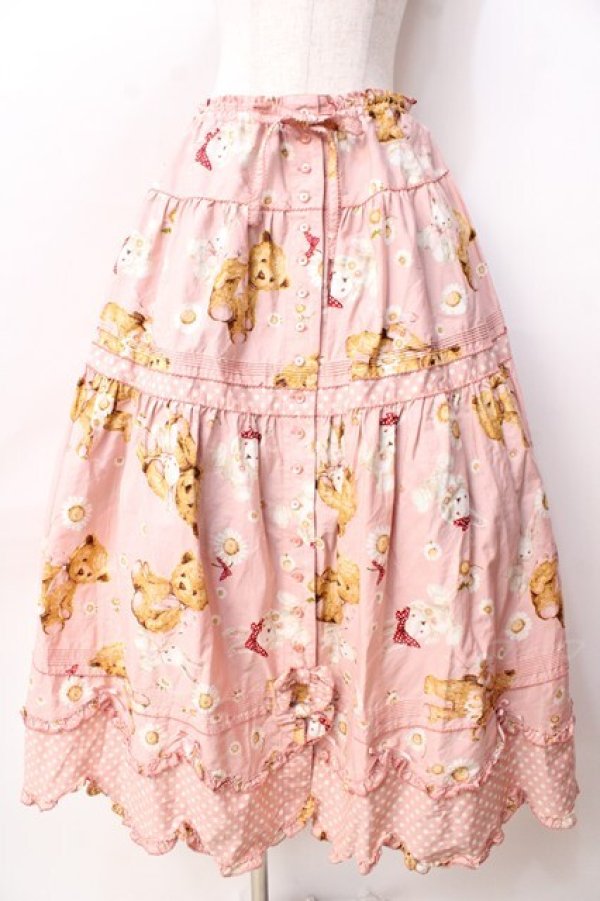 PINK HOUSE / ひな菊ロンドプリントスカート ピンク Y-25-09-30