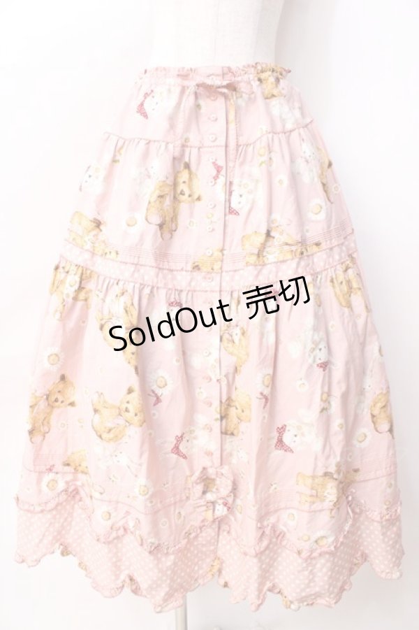 画像1: PINK HOUSE / ひな菊ロンドプリントスカート  ピンク Y-25-09-30-018-LO-SK-SZ-ZY (1)