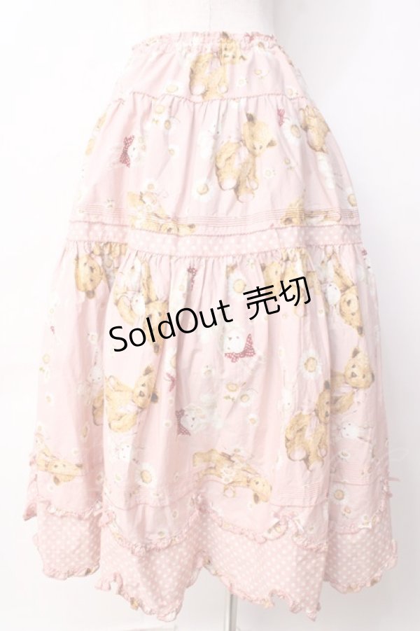 画像2: PINK HOUSE / ひな菊ロンドプリントスカート  ピンク Y-25-09-30-018-LO-SK-SZ-ZY (2)