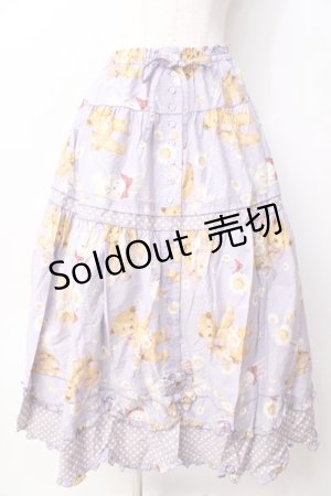 画像: PINK HOUSE / ひな菊ロンドプリントスカート  ラベンダー Y-25-09-30-019-LO-SK-SZ-ZY