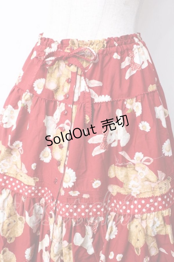 画像3: PINK HOUSE / ひな菊ロンドプリントスカート F 赤 Y-25-09-30-021-LO-SK-SZ-ZY (3)