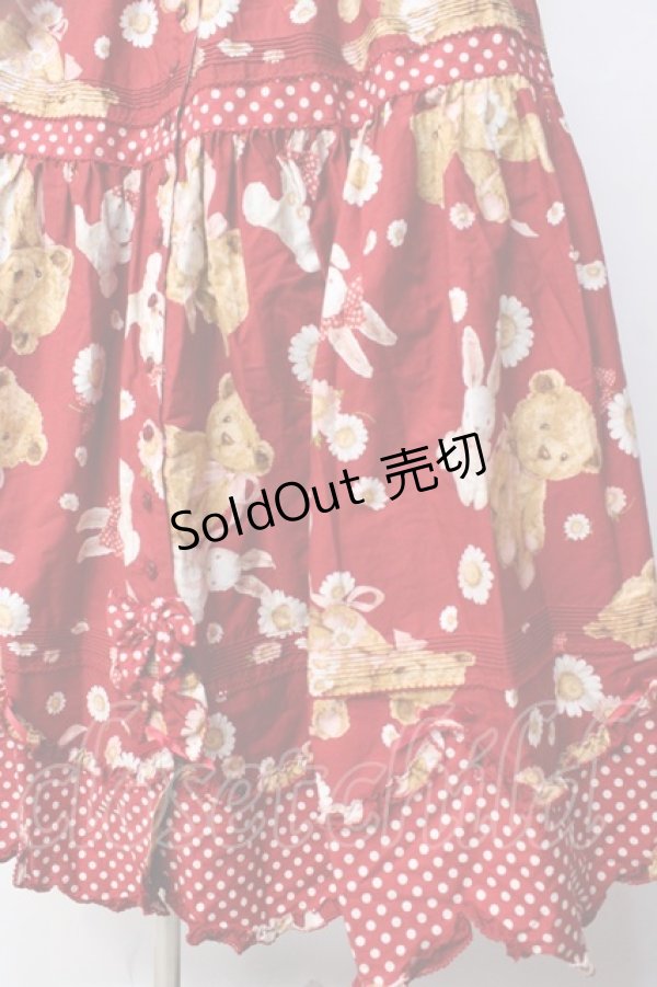 画像4: PINK HOUSE / ひな菊ロンドプリントスカート F 赤 Y-25-09-30-021-LO-SK-SZ-ZY (4)