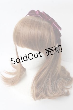 画像: axes femme / ベロアリボンカチューシャ  ワイン Y-25-10-03-049-AX-ZA-SZ-ZT422-F006