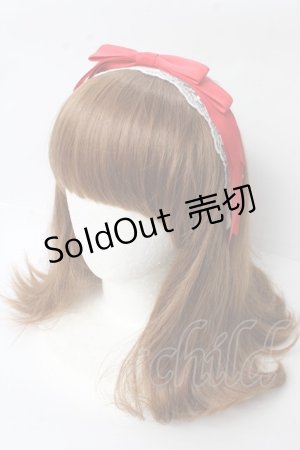 画像: axes femme Kawaii / レースリボンカチューシャ  赤 Y-25-10-03-051-AX-AC-SZ-ZT422-F006