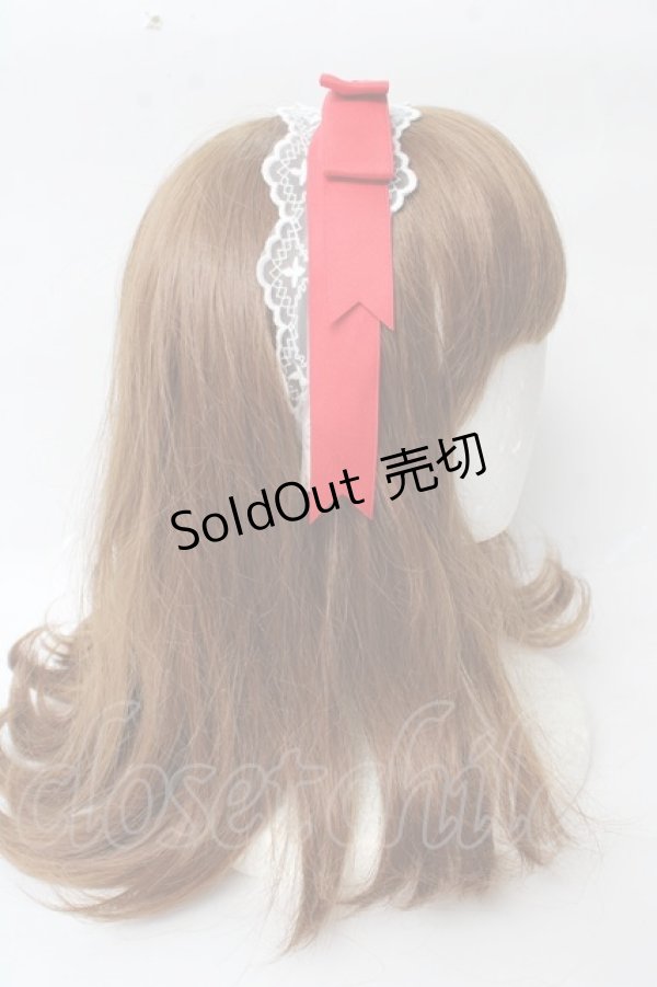 画像3: axes femme Kawaii / レースリボンカチューシャ  赤 Y-25-10-03-051-AX-AC-SZ-ZT422-F006 (3)