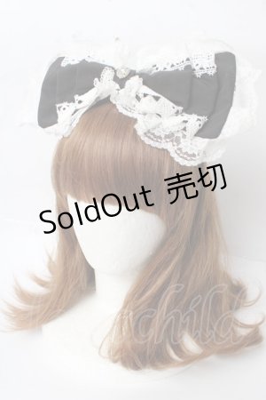 画像: LOLITA / ビックリボンカチューシャ  黒 Y-25-10-03-053-LO-AC-SZ-ZT422-F006
