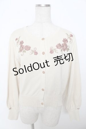 画像: axes femme / フラワーガーデン刺繍カーディガン F 生成り Y-25-10-03-066-AX-TO-SZ-ZI