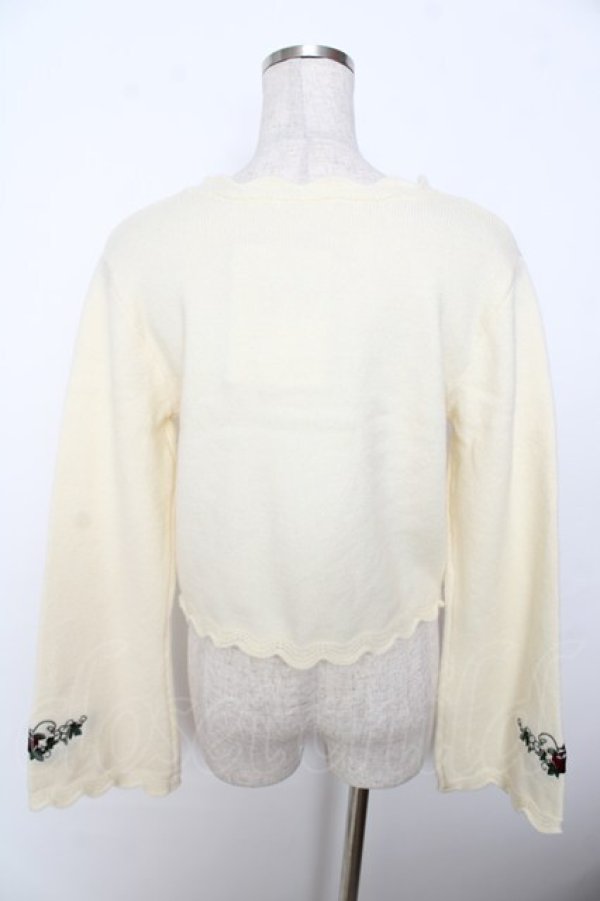 画像2: axes femme / シーズナルフルーツニットカーディガン M クリーム Y-25-10-03-070-AX-TO-SZ-ZI (2)