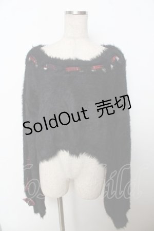 画像: axes femme kawaii / ルーズシャギーニットプルオーバー  黒 Y-25-10-03-078-AX-TO-SZ-ZI