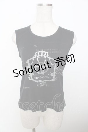 画像: h.ANARCHY / プリントタンクトップ  黒 Y-25-10-03-084-HN-TO-SZ-ZS