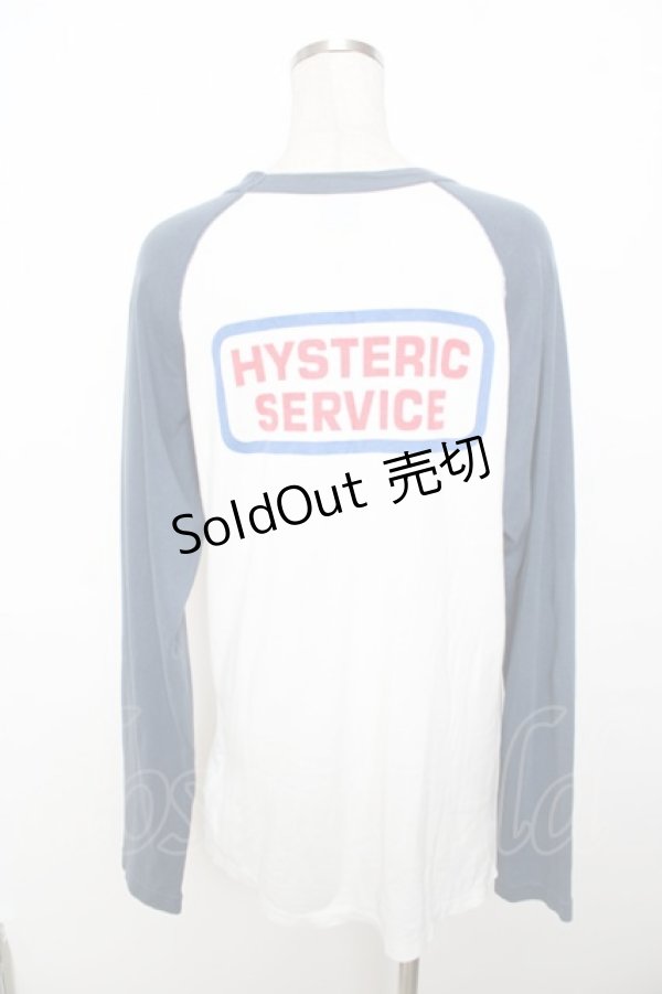 画像2: HYSTERIC GLAMOUR / 長袖ラグランT  白 Y-25-10-03-089-PU-TS-SZ-ZY (2)