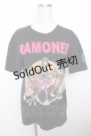 画像: HYSTERIC GLAMOUR / RAMONNES Tシャツ  黒 Y-25-10-03-090-PU-TO-SZ-ZT217