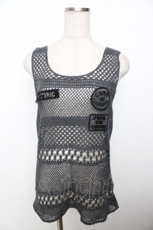 画像: HYSTERIC GLAMOUR / メッシュタンクトップ  グレー Y-25-10-03-093-PU-TO-SZ-ZY