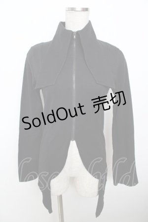 画像: BPN / 燕尾襟付きパーカー  黒 Y-25-10-03-095-GO-TO-SZ-ZY