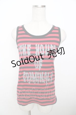 画像: PEACE NOW / ボーダータンクトップ  赤 Y-25-10-03-097-PU-TO-SZ-ZY