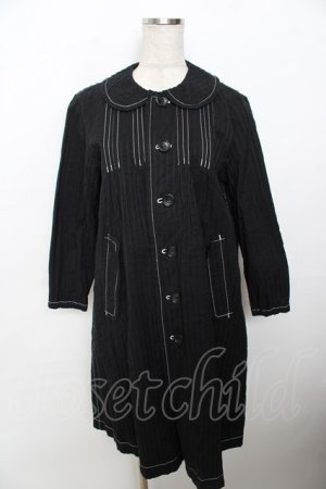 画像: tricot COMME des GARCONS / 丸襟シャツワンピース  黒 Y-25-10-03-101-0-SK-SZ-ZY