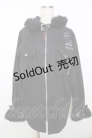 画像: h.ANARCHY / ベルトデザインブルゾン  黒 Y-25-10-03-104-HN-CO-SZ-ZY