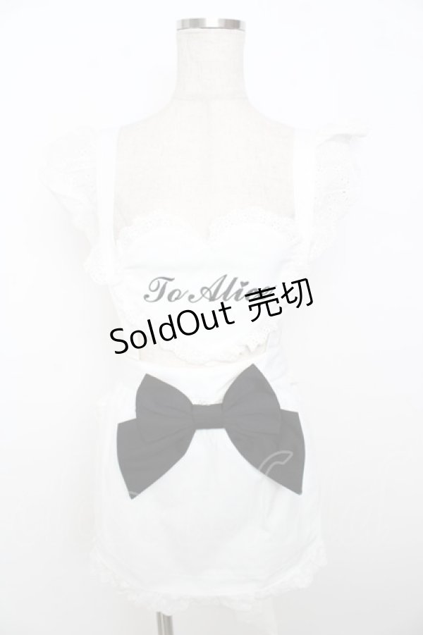 画像1: Doll Paradise / フリルエプロン  白 Y-25-10-03-105-LO-OP-SZ-ZY (1)