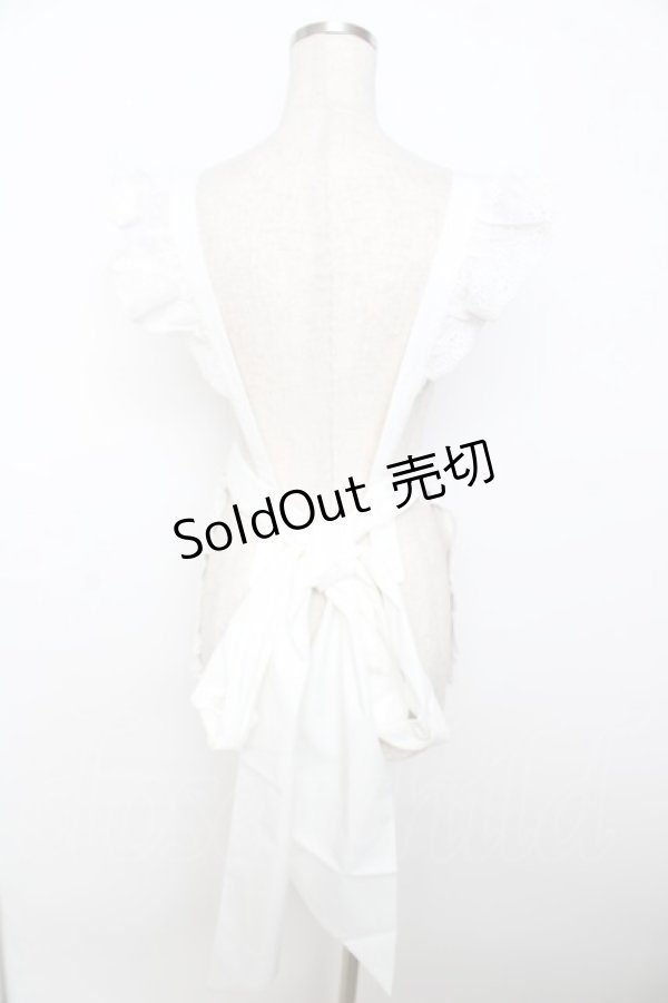 画像2: Doll Paradise / フリルエプロン  白 Y-25-10-03-105-LO-OP-SZ-ZY (2)