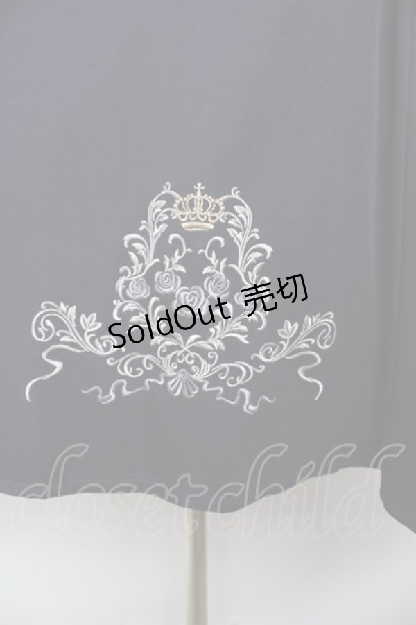 画像3: axes femme / 裾刺繍ナポレオン風ワンピース F 紺 Y-25-10-03-107-AX-OP-SZ-ZI (3)