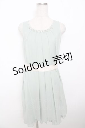 画像: axes femme / バックバラスリットドレス  グリーン Y-25-10-03-110-AX-OP-SZ-ZY