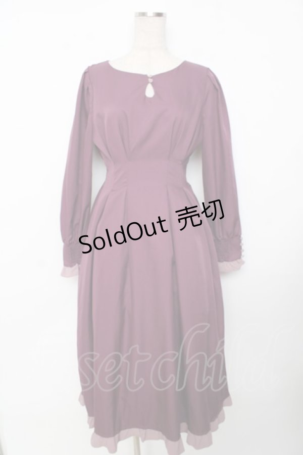 画像1: axes femme / ベルシックワンピース  パープル Y-25-10-03-122-AX-OP-SZ-ZI (1)