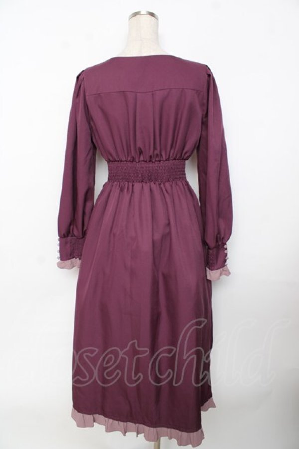 画像2: axes femme / ベルシックワンピース  パープル Y-25-10-03-122-AX-OP-SZ-ZI (2)