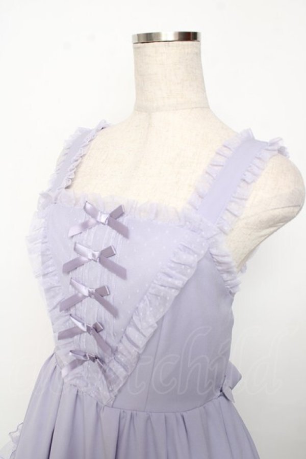 画像3: axes femme kawaii / プチリボンジャンパースカート M ラベンダー Y-25-10-03-125-AX-OP-SZ-ZI (3)