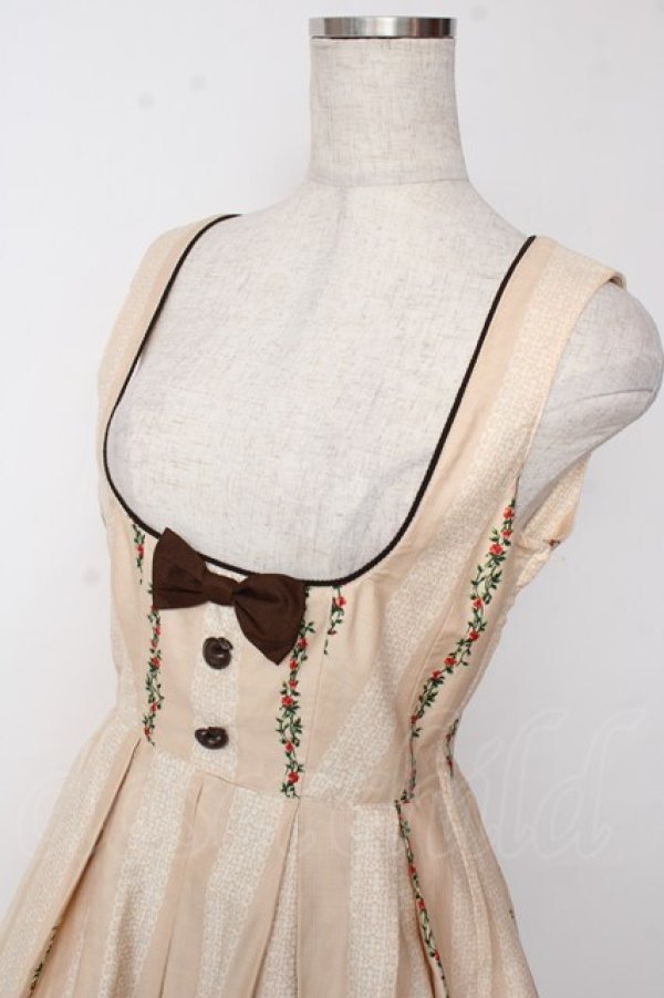 画像3: Innocent World / 童話柄コルセットジャンパースカート M ベージュ Y-25-10-03-137-IW-OP-AS-ZY (3)
