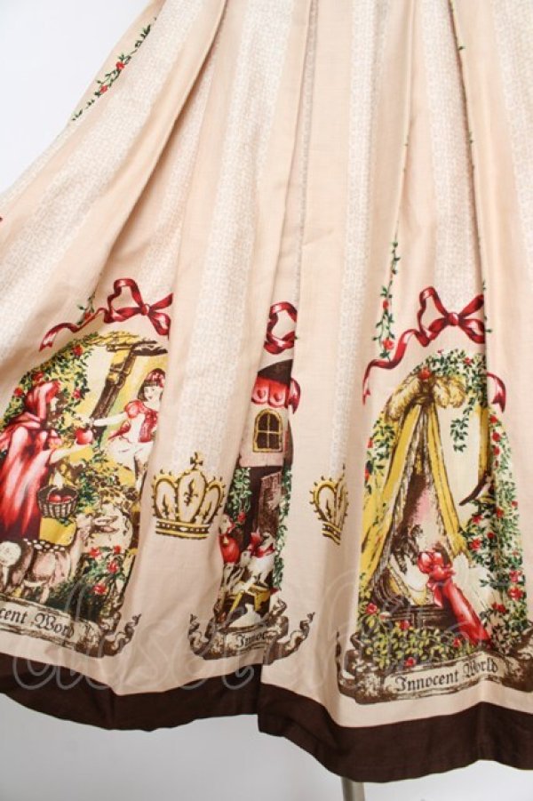 画像4: Innocent World / 童話柄コルセットジャンパースカート M ベージュ Y-25-10-03-137-IW-OP-AS-ZY (4)