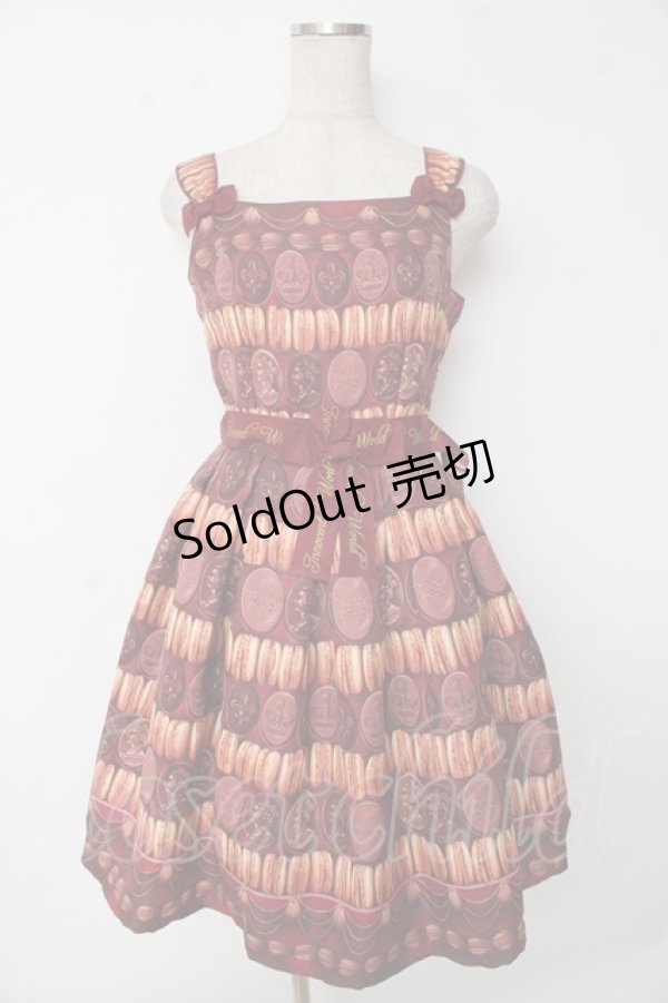 画像1: Innocent World / チョコマカロンジャストウエストジャンパースカート M(93cm丈) ワイン Y-25-10-03-139-IW-OP-AS-ZY (1)