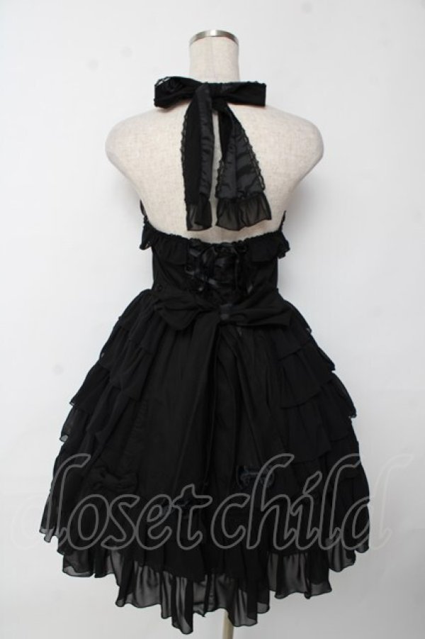 Angelic Pretty / ふんわりフリルホルタージャンパースカート 黒