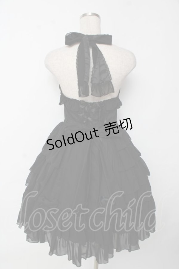 画像2: Angelic Pretty / ふんわりフリルホルタージャンパースカート  黒 Y-25-10-03-143-AP-OP-AS-ZI (2)