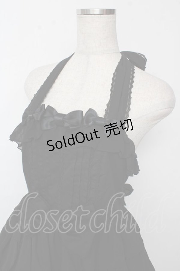 画像3: Angelic Pretty / ふんわりフリルホルタージャンパースカート  黒 Y-25-10-03-143-AP-OP-AS-ZI (3)