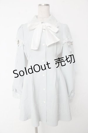 画像: Rojita / ベルト付きスリーブレースカラーワンピース  ミント Y-25-10-03-145-LO-SK-SZ-ZY