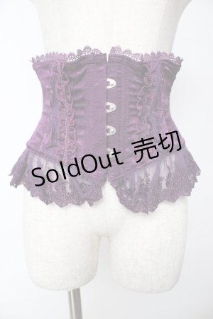 画像: ATELIER PIERROT / フリルレースショートコルセット  パープル Y-25-10-03-147-EL-ZA-SZ-ZY