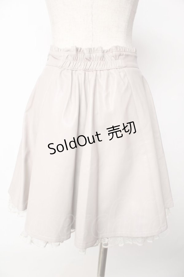 画像2: Ank Rouge / レザー台形スカート  ベージュ Y-25-10-03-152-CA-SK-SZ-ZI (2)