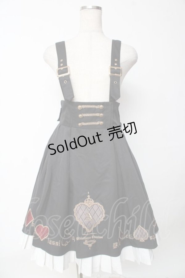 画像1: Amavel / トランプのデコレーションケーキスカート  黒 Y-25-10-03-154-CA-SK-SZ-ZY (1)